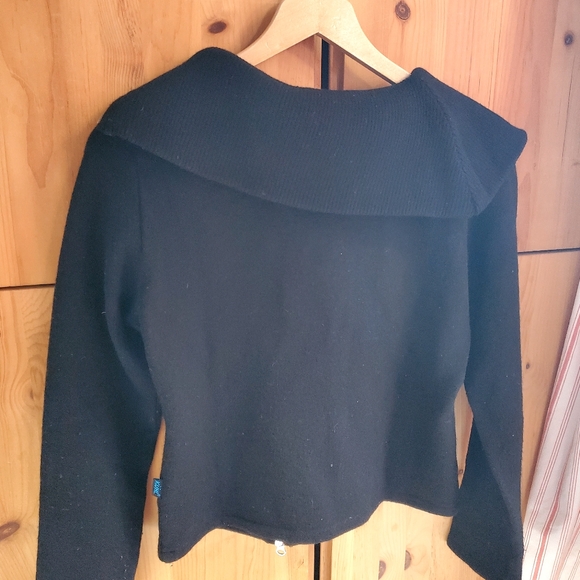 Kuhl Women's Black Merino Wool Zip Up Cardigan Size Medium - Picture 7 of 9